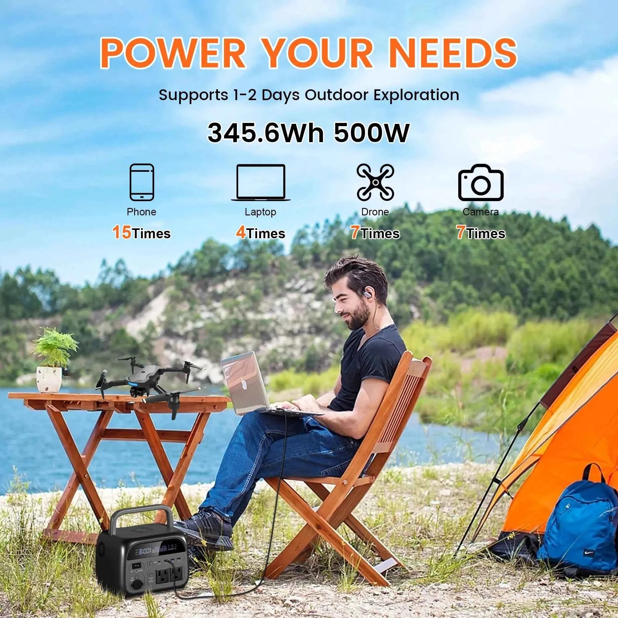 SunPower AP400: 346Wh 500W Portable LiFePO4 UPS - Ryglobalstore