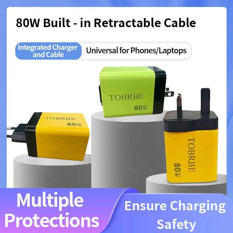 GaN TurboFlex Charger – Universal Fast Charging Plug