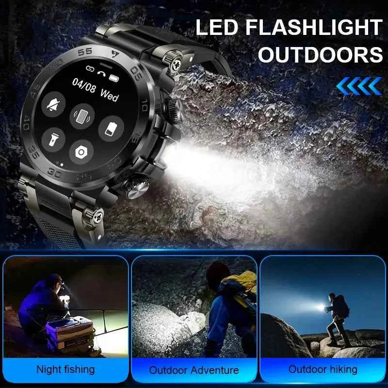 LIGE 1.53 HD Outdoor Smartwatch with LED & Calls