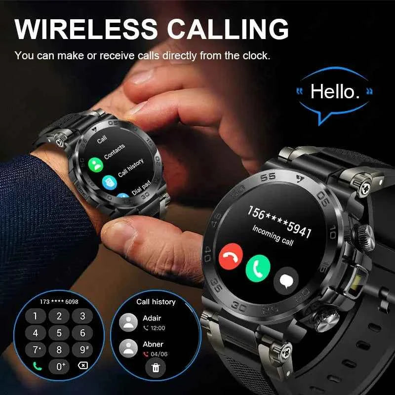 LIGE 1.53 HD Outdoor Smartwatch with LED & Calls - Ryglobalstore