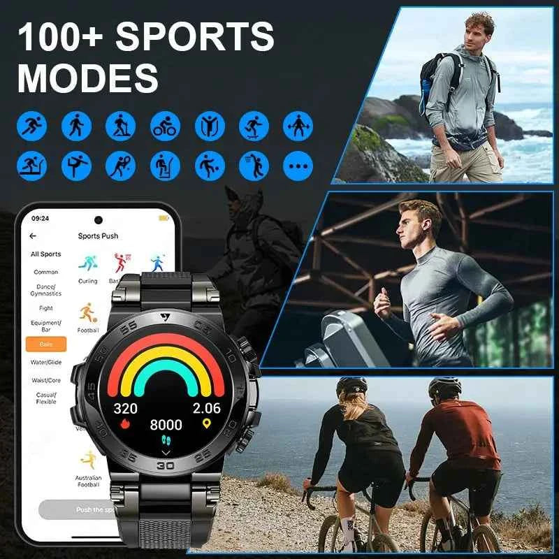 LIGE 1.53 HD Outdoor Smartwatch with LED & Calls - Ryglobalstore