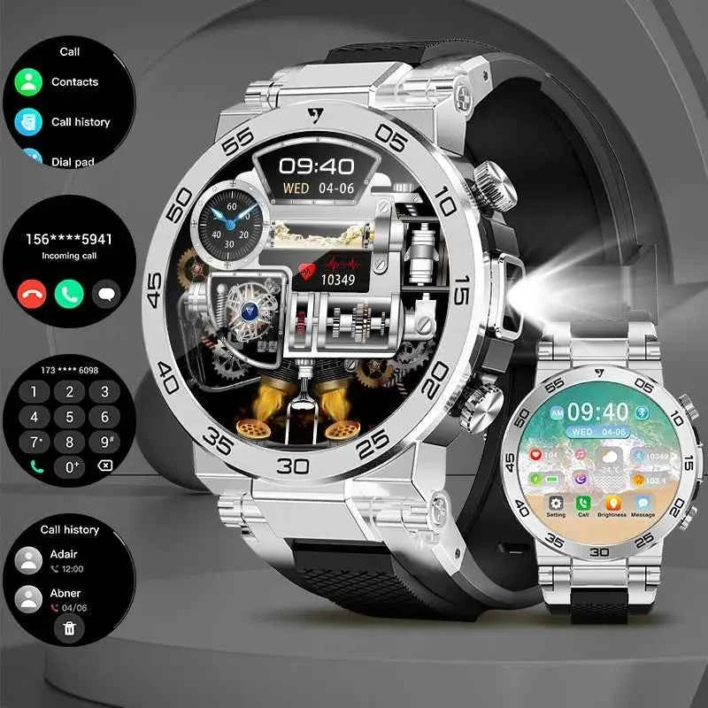 LIGE 1.53 HD Outdoor Smartwatch with LED & Calls - Ryglobalstore