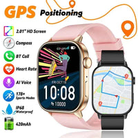 LIGE 2025 GPS Smartwatch 2.01 HD, Heart Rate, IP68 - Ryglobalstore