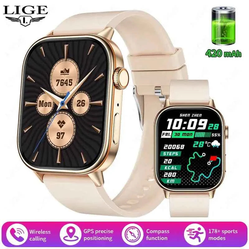 LIGE 2025 GPS Smartwatch 2.01 HD, Heart Rate, IP68 - Ryglobalstore