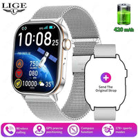 LIGE 2025 GPS Smartwatch 2.01 HD, Heart Rate, IP68 - Ryglobalstore