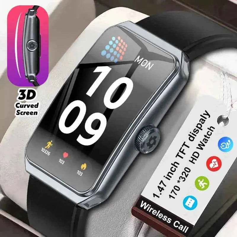 LIGE 2025 Curve HD Smartwatch with Bluetooth & AI Voice