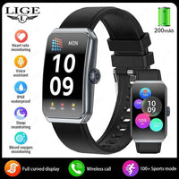 LIGE 2025 Curve HD Smartwatch with Bluetooth & AI Voice - Ryglobalstore