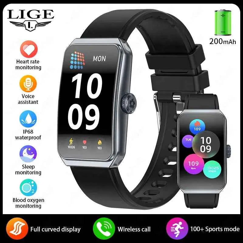LIGE 2025 Curve HD Smartwatch with Bluetooth & AI Voice - Ryglobalstore