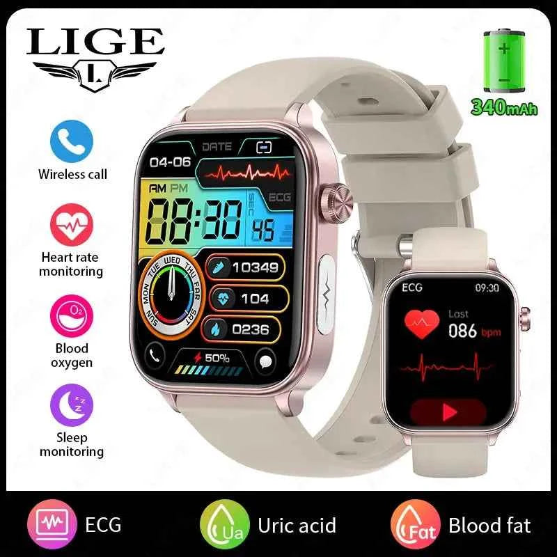 LIGE 2025 AI HealthPro: ECG, PPG, Lipid Smartwatch - Ryglobalstore