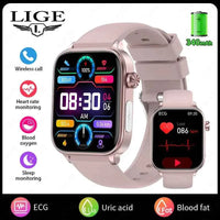 LIGE AI Health ECG+PPG Smartwatch: Lipid & Menstrual Tracker - Ryglobalstore