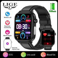 LIGE AI Health ECG+PPG Smartwatch: Lipid & Menstrual Tracker - Ryglobalstore
