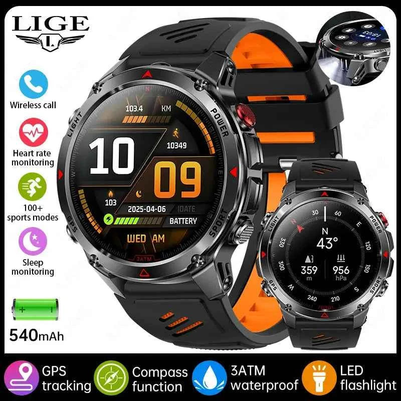 LIGE 2025 ProGPS Sports Smartwatch - Run & Ride Ready - Ryglobalstore