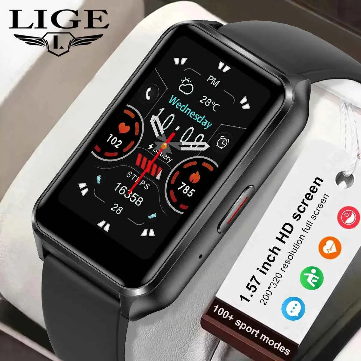 LIGE 2025: Unisex Bluetooth Fitness & Sleep Smartwatch