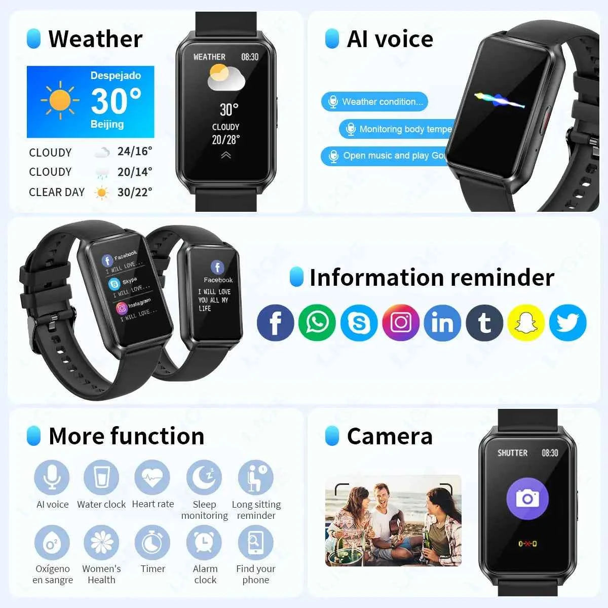 LIGE 2025: Unisex Bluetooth Fitness & Sleep Smartwatch - Ryglobalstore