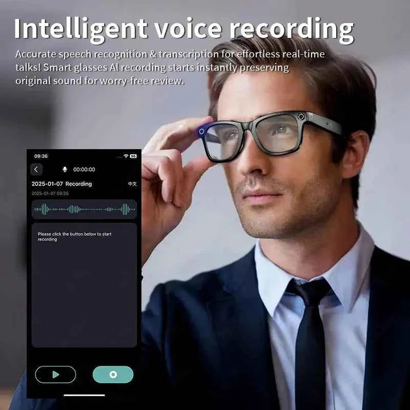 LIGE SmartCam Glasses: AI, Bluetooth, Voice Control - Ryglobalstore