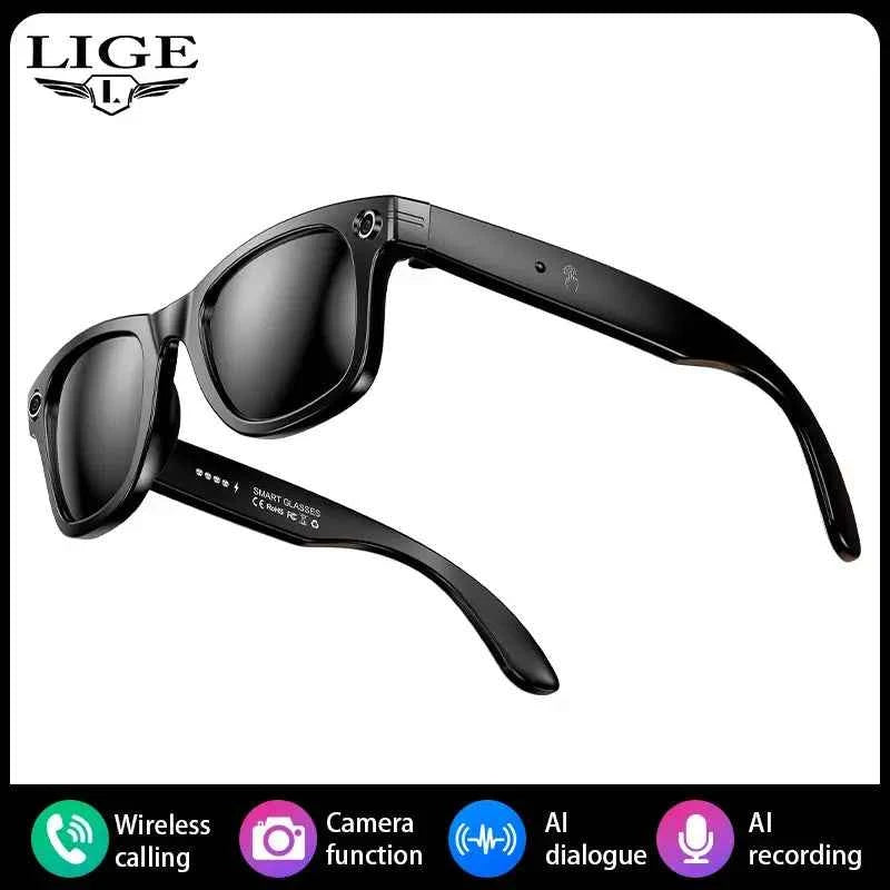 LIGE SmartCam Glasses: AI, Bluetooth, Voice Control - Ryglobalstore