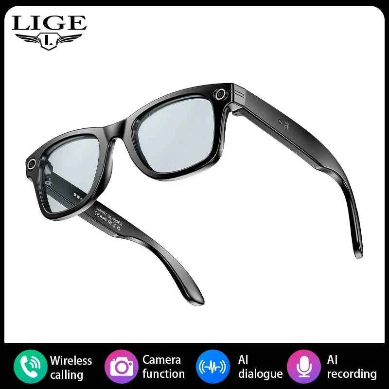 LIGE SmartCam Glasses: AI, Bluetooth, Voice Control - Ryglobalstore
