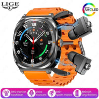 LIGE DuoFit Pro 2-in-1 Smartwatch & TWS Headset - Ryglobalstore