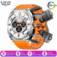 LIGE DuoFit Pro 2-in-1 Smartwatch & TWS Headset - Ryglobalstore