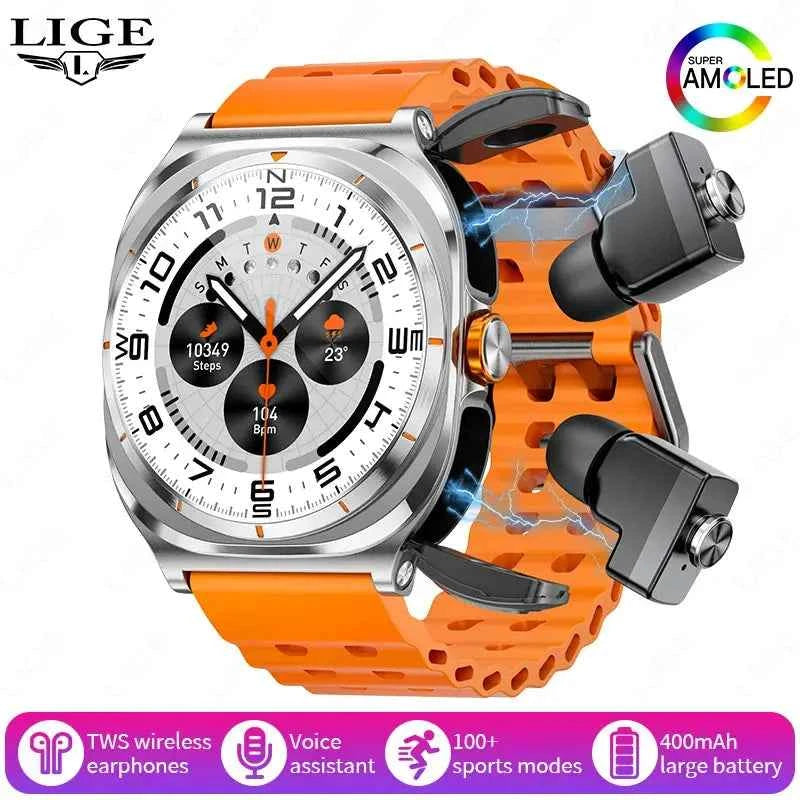 LIGE DuoFit Pro 2-in-1 Smartwatch & TWS Headset - Ryglobalstore