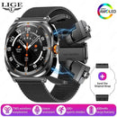 LIGE DuoFit Pro 2-in-1 Smartwatch & TWS Headset - Ryglobalstore