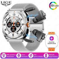 LIGE DuoFit Pro 2-in-1 Smartwatch & TWS Headset - Ryglobalstore