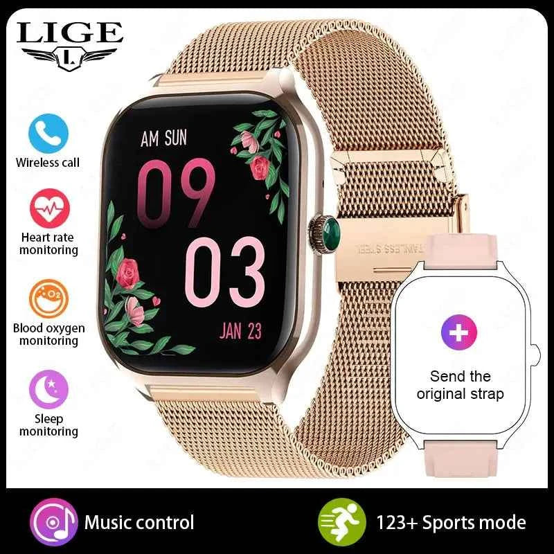 LIGE ProCall 2.0 HD Fitness & Health Smartwatch - Ryglobalstore