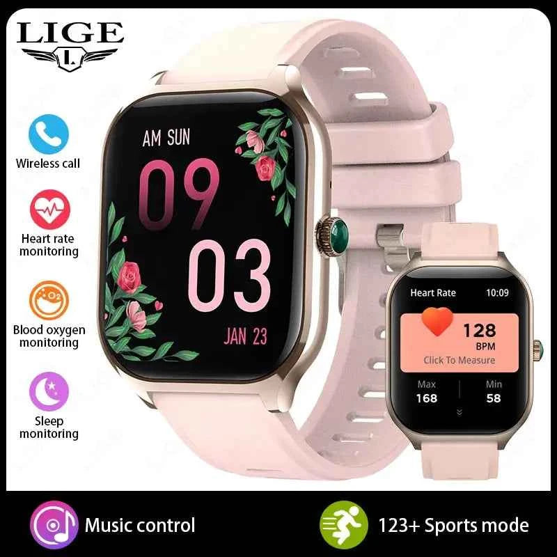 LIGE ProCall 2.0 HD Fitness & Health Smartwatch - Ryglobalstore