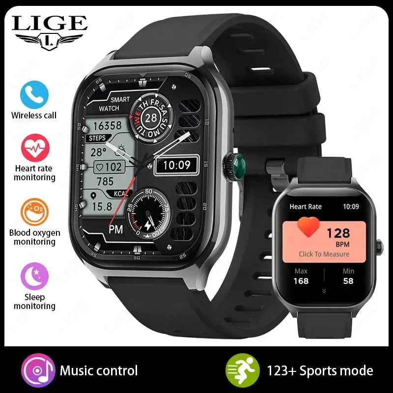 LIGE ProCall 2.0 HD Fitness & Health Smartwatch - Ryglobalstore