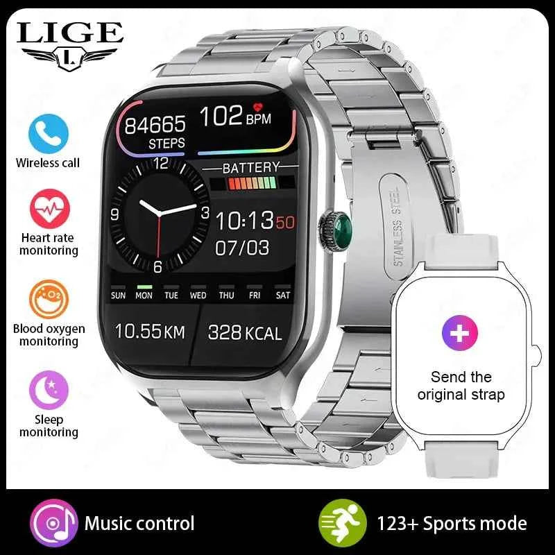 LIGE ProCall 2.0 HD Fitness & Health Smartwatch - Ryglobalstore