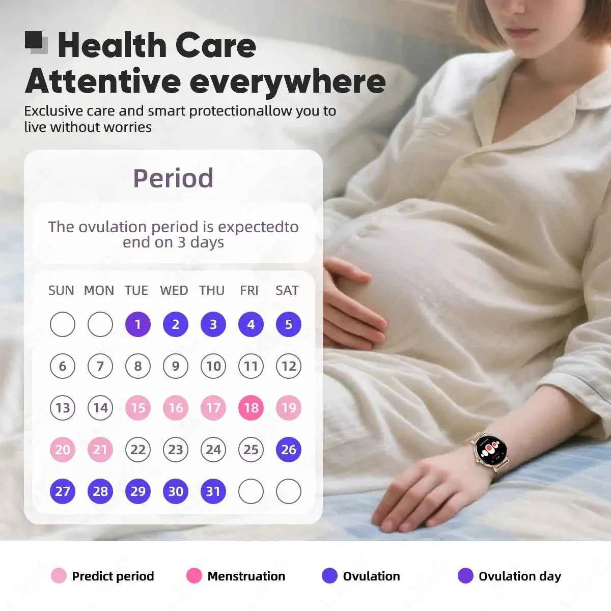 LIGE SlimFit HD Smartwatch: Heart & Menstrual Monitor - Ryglobalstore