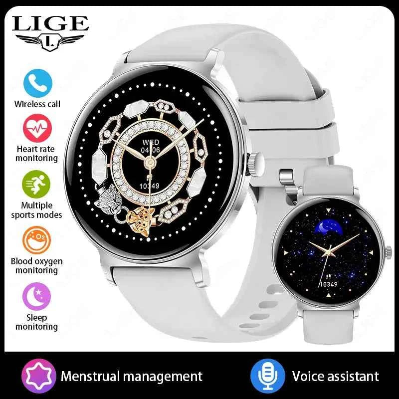 LIGE SlimFit HD Smartwatch: Heart & Menstrual Monitor - Ryglobalstore