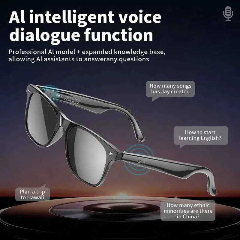 LIGE AI Translator Bluetooth Smart Audio Camera Glasses - Ryglobalstore