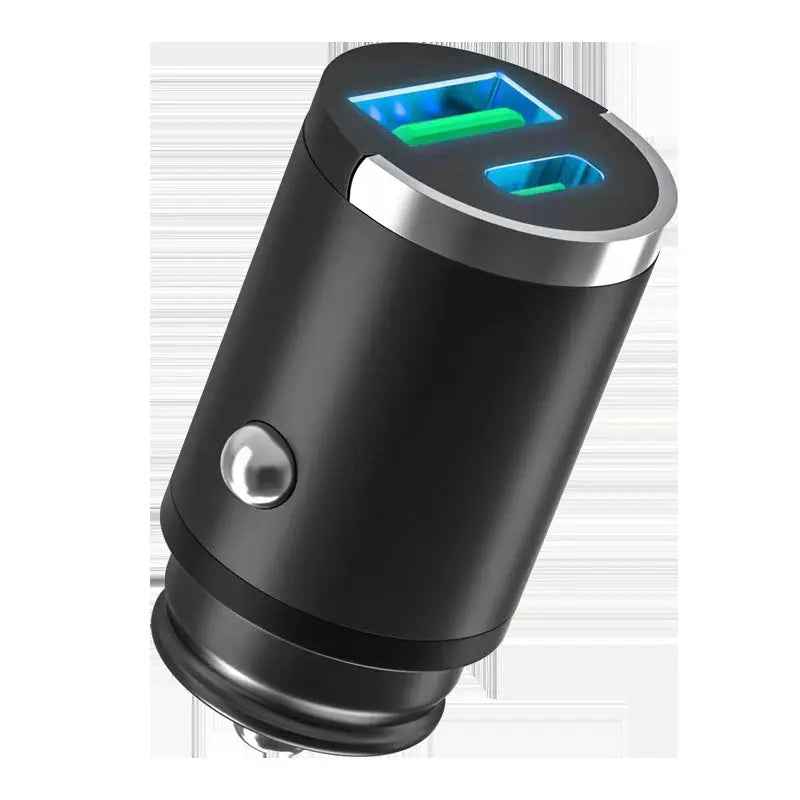 Dual PD Mini Car Charger Fast USB Adapter Pull Ring