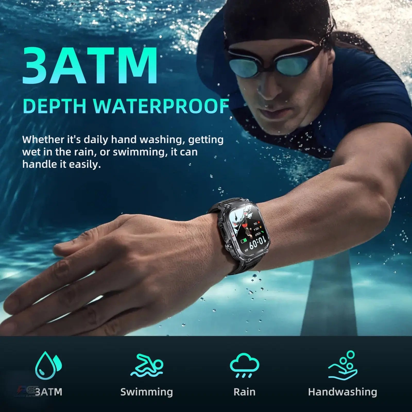 New Outdoor Sports Smart Watch S320B Bluetooth Call Sports Watch with Compass 3ATM Waterproof Ryglobalstore