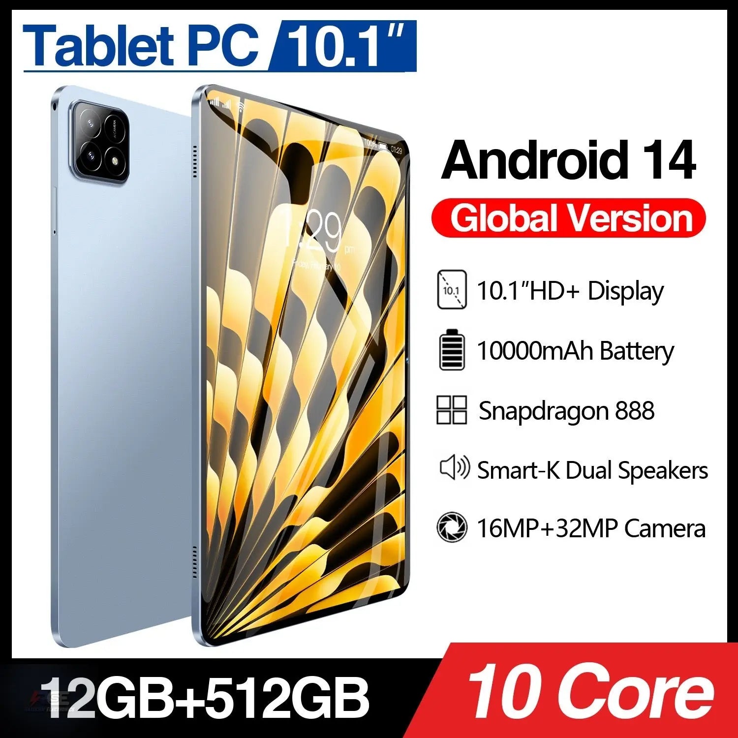 New Tablet Pad6S Pro 10.1 Android Tablet 16+512g