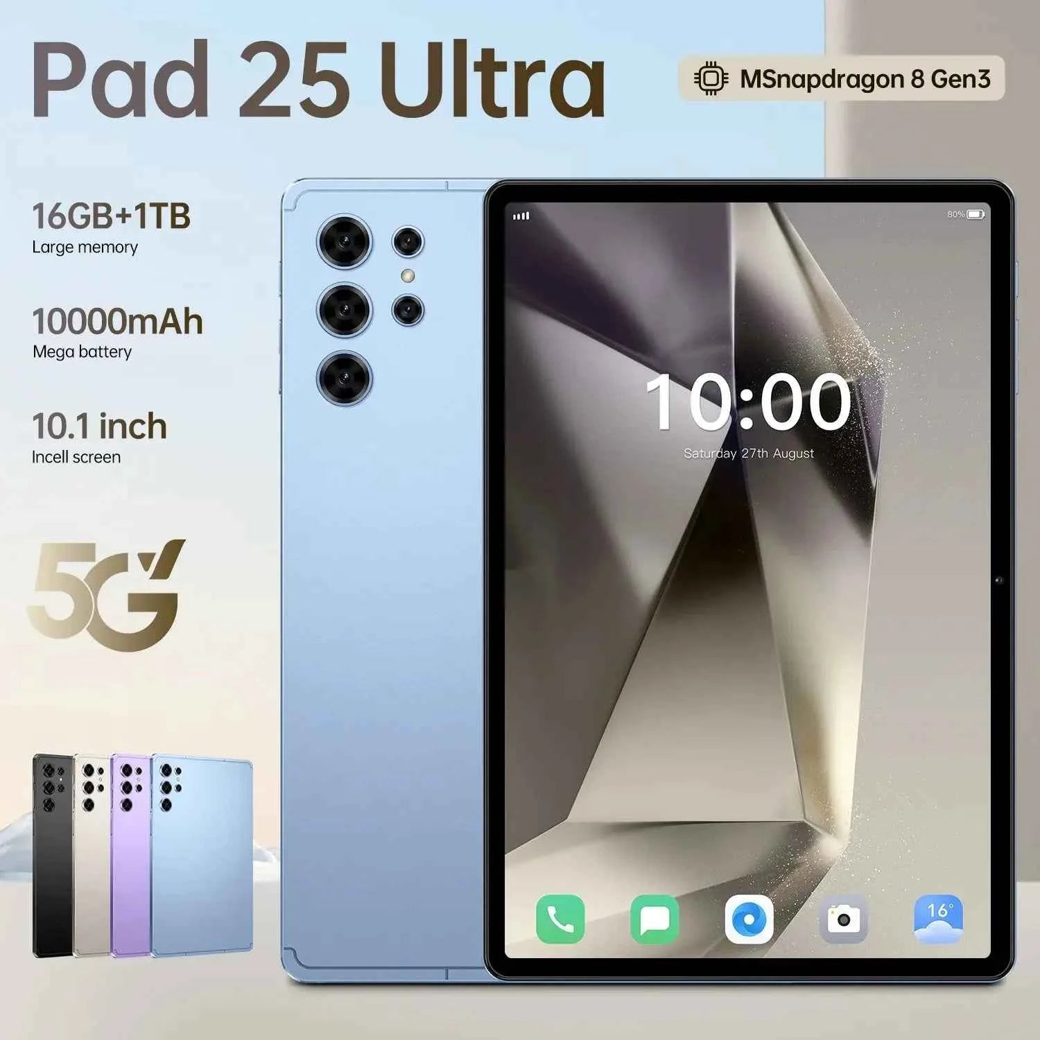 UltraPad 25 Pro 5G | 16GB+1TB | Gen3 | 10000mAh | Android 15