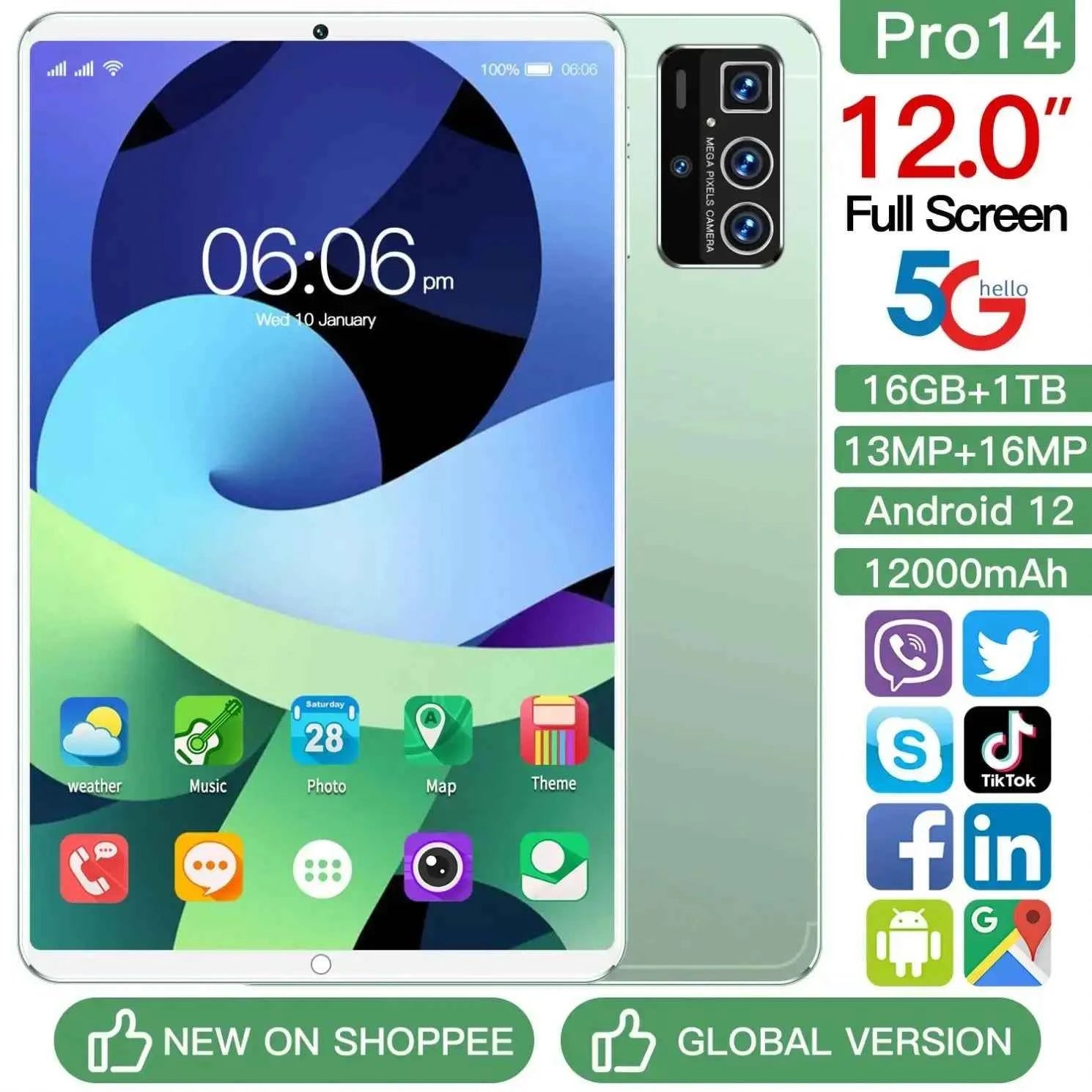 SeamTab 5G 2024: 16GB/256GB Power Tablet - Ryglobalstore