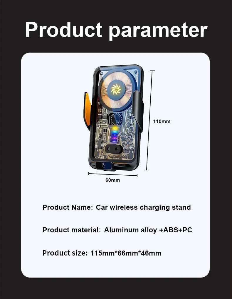 Blade air outlet [M7 black] wireless charging model - electric anti-shake ◆ model universal