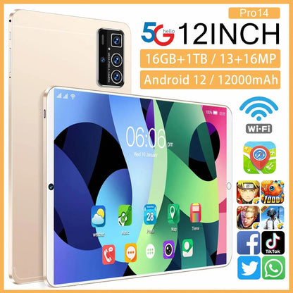 Experience Seamless Learning and Entertainment With 2024 Smart 5G Tablet PC 16GB RAM and 256GB Storage - RyglobalEstore