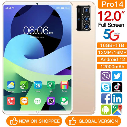 Experience Seamless Learning and Entertainment With 2024 Smart 5G Tablet PC 16GB RAM and 256GB Storage - RyglobalEstore