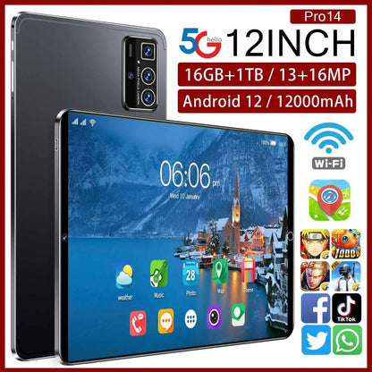 Experience Seamless Learning and Entertainment With 2024 Smart 5G Tablet PC 16GB RAM and 256GB Storage - RyglobalEstore