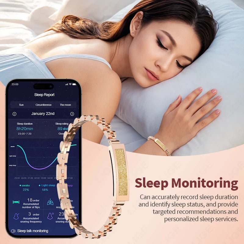 LIGE 2025 New Fashion Smartwatch For Women Heart Rate Blood Oxygen Sleep Sports IP68 Waterproof Smart Bracelet For Android IOS - RyglobalEstore