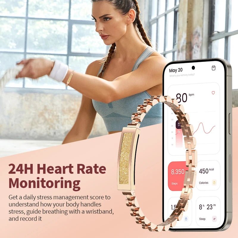 LIGE 2025 New Fashion Smartwatch For Women Heart Rate Blood Oxygen Sleep Sports IP68 Waterproof Smart Bracelet For Android IOS - RyglobalEstore