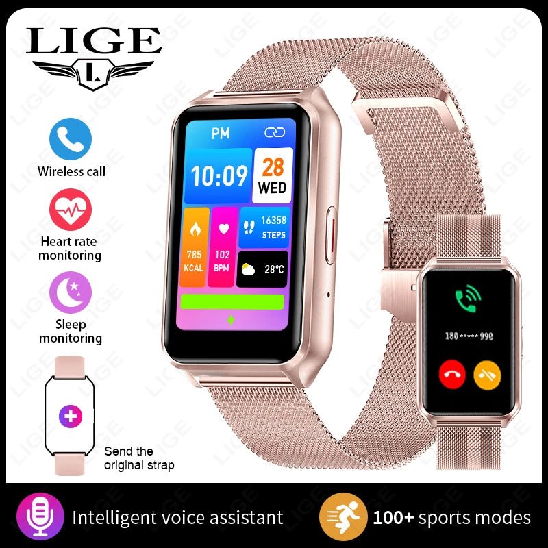 LIGE 2025 Smart Watch For Women Men Wristwatch Bluetooth Phone Music Fitness Sports Bracelet Sleep Monitor Digital Smartwatch - RyglobalEstore