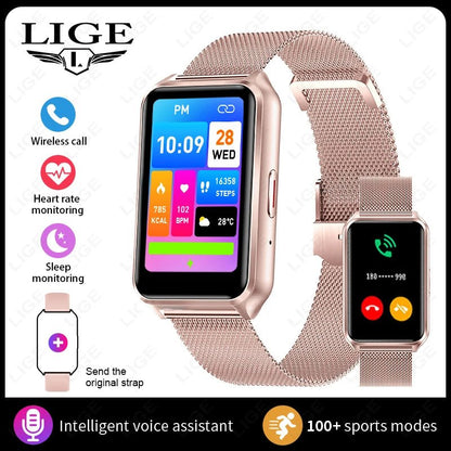 LIGE 2025 Smart Watch For Women Men Wristwatch Bluetooth Phone Music Fitness Sports Bracelet Sleep Monitor Digital Smartwatch - RyglobalEstore