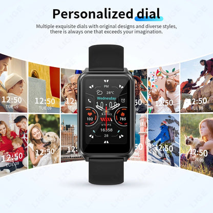 LIGE 2025 Smart Watch For Women Men Wristwatch Bluetooth Phone Music Fitness Sports Bracelet Sleep Monitor Digital Smartwatch - RyglobalEstore