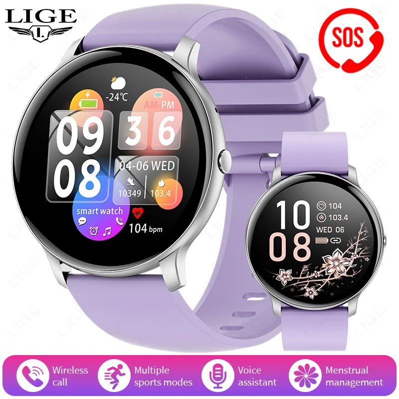 LIGE New 1.39" Watch Smart Watch 2025 New Women Men Bluetooth Call BT Music Wireless Charging Smartwatch Heart Rate Blood Oxygen - RyglobalEstore