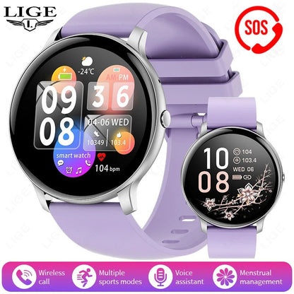 LIGE New 1.39" Watch Smart Watch 2025 New Women Men Bluetooth Call BT Music Wireless Charging Smartwatch Heart Rate Blood Oxygen - RyglobalEstore