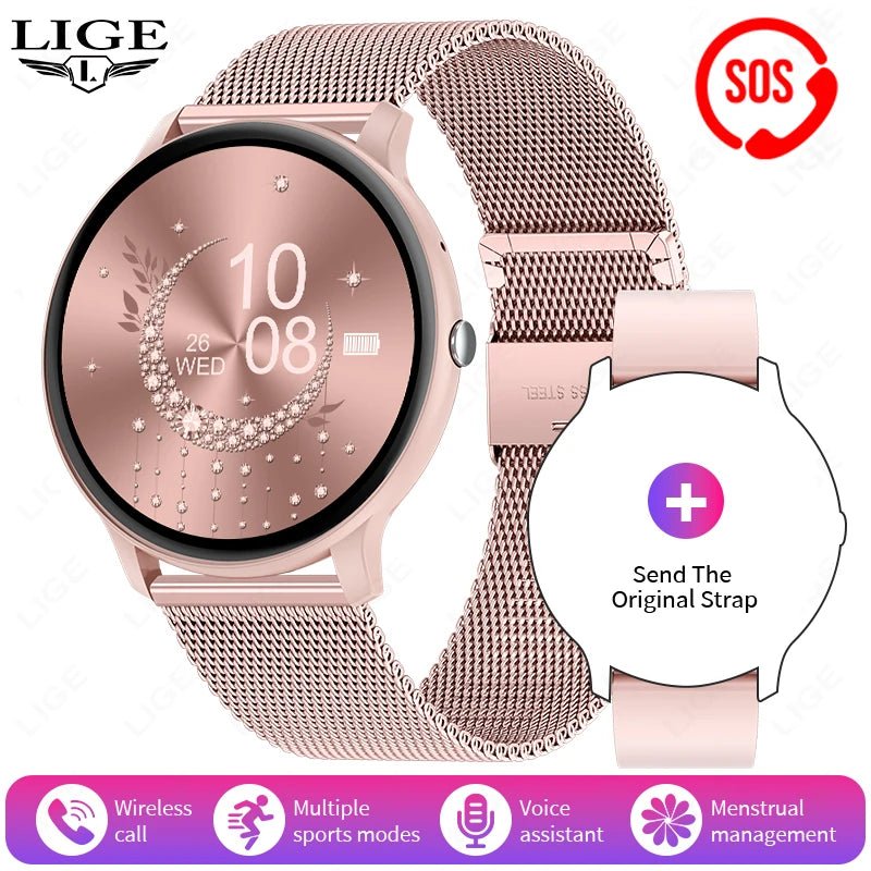 LIGE New 1.39" Watch Smart Watch 2025 New Women Men Bluetooth Call BT Music Wireless Charging Smartwatch Heart Rate Blood Oxygen - RyglobalEstore